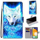 For Samsung Galaxy A53 5G Coloured Drawing Cross Texture Horizontal Flip Leather Phone Case with Holder & Card Slots & Wallet & Lanyard(Dick Rose Wolf)