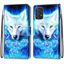 For Samsung Galaxy A53 5G Coloured Drawing Cross Texture Horizontal Flip Leather Phone Case with Holder & Card Slots & Wallet & Lanyard(Dick Rose Wolf)