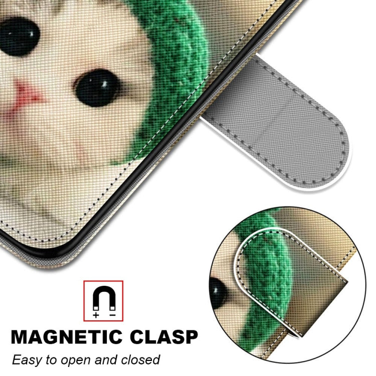 For Samsung Galaxy S22 5G Coloured Drawing Cross Texture Horizontal Flip Leather Phone Case with Holder & Card Slots & Wallet & Lanyard(Frog Kitten)