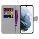For Samsung Galaxy S22+ 5G Coloured Drawing Cross Texture Horizontal Flip Leather Phone Case with Holder & Card Slots & Wallet & Lanyard(Color Bottom Hollow Flower)