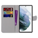 For Samsung Galaxy S22 Ultra 5G Coloured Drawing Cross Texture Horizontal Flip Leather Phone Case with Holder & Card Slots & Wallet & Lanyard(Dick Rose Wolf)