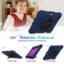Shockproof PC + Silicone Combination Tablet Case with Holder & Hand Strap & Shoulder Strap For iPad mini 6(Navy Blue)