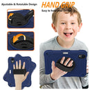 Shockproof PC + Silicone Combination Tablet Case with Holder & Hand Strap & Shoulder Strap For iPad mini 6(Navy Blue)