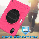 Shockproof PC + Silicone Combination Tablet Case with Holder & Hand Strap & Shoulder Strap For iPad mini 6(Rose Red)