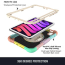 Shockproof PC + Silicone Combination Tablet Case with Holder & Hand Strap & Shoulder Strap For iPad mini 6(Colorful Rose Gold)