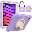 Shockproof PC + Silicone Combination Tablet Case with Holder & Hand Strap & Shoulder Strap For iPad mini 6(Purple)