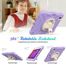 Shockproof PC + Silicone Combination Tablet Case with Holder & Hand Strap & Shoulder Strap For iPad mini 6(Purple)