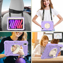 Shockproof PC + Silicone Combination Tablet Case with Holder & Hand Strap & Shoulder Strap For iPad mini 6(Purple)