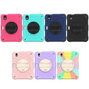 Shockproof PC + Silicone Combination Tablet Case with Holder & Hand Strap & Shoulder Strap For iPad mini 6(Colorful Rose Gold)