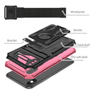 Armor Wristband Phone Case For iPhone XR(Pink)