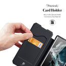 For Samsung Galaxy S22 Ultra 5G DUX DUCIS Skin X Series Horizontal Flip Leather Phone Case(Black)