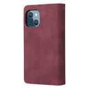 Multifunctional Phone Leather Case with Card Slot & Holder & Zipper Wallet & Photo Frame For iPhone 13 mini(Wine Red)