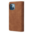 Multifunctional Phone Leather Case with Card Slot & Holder & Zipper Wallet & Photo Frame For iPhone 13 mini(Brown)