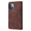 Multifunctional Phone Leather Case with Card Slot & Holder & Zipper Wallet & Photo Frame For iPhone 13 mini(Coffee)