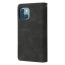 Multifunctional Phone Leather Case with Card Slot & Holder & Zipper Wallet & Photo Frame For iPhone 13 mini(Black)