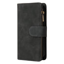 Multifunctional Phone Leather Case with Card Slot & Holder & Zipper Wallet & Photo Frame For iPhone 13(Black)