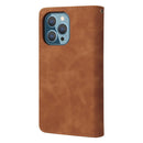 Multifunctional Phone Leather Case with Card Slot & Holder & Zipper Wallet & Photo Frame For iPhone 13 Pro(Brown)