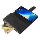 Multifunctional Phone Leather Case with Card Slot & Holder & Zipper Wallet & Photo Frame For iPhone 13 Pro(Black)