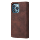 Multifunctional Phone Leather Case with Card Slot & Holder & Zipper Wallet & Photo Frame For iPhone 13 Pro Max(Coffee)