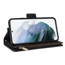 For Samsung Galaxy S22 5G Multifunctional Phone Leather Case with Card Slot & Holder & Zipper Wallet & Photo Frame(Black)