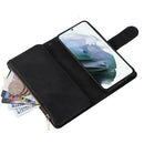 For Samsung Galaxy S22 5G Multifunctional Phone Leather Case with Card Slot & Holder & Zipper Wallet & Photo Frame(Black)