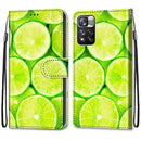 For Xiaomi Redmi Note 11 Pro / 11 Pro+ Coloured Drawing Cross Texture Horizontal Flip PU Phone Leather Case with Holder & Card Slots & Wallet & Lanyard(Colorful Layer(Lime)