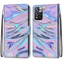 For Xiaomi Redmi Note 11 Pro / 11 Pro+ Coloured Drawing Cross Texture Horizontal Flip PU Phone Leather Case with Holder & Card Slots & Wallet & Lanyard(Colorful Layer(Fluorescent Water Pattern)