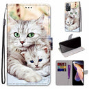 For Xiaomi Redmi Note 11 Pro / 11 Pro+ Coloured Drawing Cross Texture Horizontal Flip PU Phone Leather Case with Holder & Card Slots & Wallet & Lanyard(Colorful Layer(Big Cat Hugging Kitten)