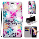 For Xiaomi Redmi Note 11 Pro / 11 Pro+ Coloured Drawing Cross Texture Horizontal Flip PU Phone Leather Case with Holder & Card Slots & Wallet & Lanyard(Colorful Layer(Gradient Colorful Flower)
