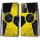 For Xiaomi Redmi Note 11 Pro / 11 Pro+ Coloured Drawing Cross Texture Horizontal Flip PU Phone Leather Case with Holder & Card Slots & Wallet & Lanyard(Colorful Layer(Yellow and Black Signs)