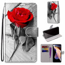 For Xiaomi Redmi Note 11 Pro / 11 Pro+ Coloured Drawing Cross Texture Horizontal Flip PU Phone Leather Case with Holder & Card Slots & Wallet & Lanyard(Colorful Layer(Red Rose On Wooden)