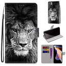 For Xiaomi Redmi Note 11 Pro / 11 Pro+ Coloured Drawing Cross Texture Horizontal Flip PU Phone Leather Case with Holder & Card Slots & Wallet & Lanyard(Colorful Layer(Black and White Lion Head)