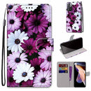 For Xiaomi Redmi Note 11 Pro / 11 Pro+ Coloured Drawing Cross Texture Horizontal Flip PU Phone Leather Case with Holder & Card Slots & Wallet & Lanyard(Colorful Layer(Chrysanthemum Pink White Purple)
