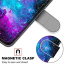 For Xiaomi Redmi Note 11 Pro / 11 Pro+ Coloured Drawing Cross Texture Horizontal Flip PU Phone Leather Case with Holder & Card Slots & Wallet & Lanyard(Colorful Layer(Purple Green Starry Sky)