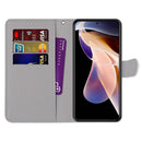 For Xiaomi Redmi Note 11 Pro / 11 Pro+ Coloured Drawing Cross Texture Horizontal Flip PU Phone Leather Case with Holder & Card Slots & Wallet & Lanyard(Colorful Layer(Stitching Pink Stone Pattern)
