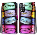 For Xiaomi Redmi Note 11 Pro / 11 Pro+ Coloured Drawing Cross Texture Horizontal Flip PU Phone Leather Case with Holder & Card Slots & Wallet & Lanyard(Colorful Layer(Colorful Layer Cake)