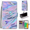 For Samsung Galaxy A03 Core Coloured Drawing Cross Texture Horizontal Flip PU Phone Leather Case with Holder & Card Slots & Wallet & Lanyard(Colorful Layer(Fluorescent Water Pattern)