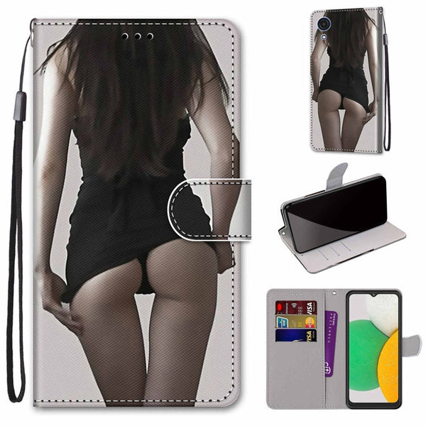 For Samsung Galaxy A03 Core Coloured Drawing Cross Texture Horizontal Flip PU Phone Leather Case with Holder & Card Slots & Wallet & Lanyard(Colorful Layer(Miniskirt)