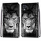 For Samsung Galaxy A03 Core Coloured Drawing Cross Texture Horizontal Flip PU Phone Leather Case with Holder & Card Slots & Wallet & Lanyard(Colorful Layer(Black and White Lion Head)