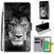 For Samsung Galaxy A03 Core Coloured Drawing Cross Texture Horizontal Flip PU Phone Leather Case with Holder & Card Slots & Wallet & Lanyard(Colorful Layer(Black and White Lion Head)