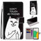 For Samsung Galaxy A03 Core Coloured Drawing Cross Texture Horizontal Flip PU Phone Leather Case with Holder & Card Slots & Wallet & Lanyard(Colorful Layer(Middle Finger White Cat)
