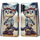 For Samsung Galaxy A13 5G Coloured Drawing Cross Texture Horizontal Flip PU Phone Leather Case with Holder & Card Slots & Wallet & Lanyard(Colorful Layer(Leather Shoes Cat)