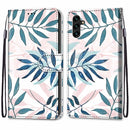 For Samsung Galaxy A13 5G Coloured Drawing Cross Texture Horizontal Flip PU Phone Leather Case with Holder & Card Slots & Wallet & Lanyard(Colorful Layer(Pink Green Needles)