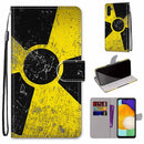 For Samsung Galaxy A13 5G Coloured Drawing Cross Texture Horizontal Flip PU Phone Leather Case with Holder & Card Slots & Wallet & Lanyard(Colorful Layer(Yellow and Black Signs)