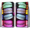 For Samsung Galaxy A13 5G Coloured Drawing Cross Texture Horizontal Flip PU Phone Leather Case with Holder & Card Slots & Wallet & Lanyard(Colorful Layer(Colorful Layer Cake)