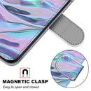 For Samsung Galaxy A33 5G Coloured Drawing Cross Texture Horizontal Flip PU Phone Leather Case with Holder & Card Slots & Wallet & Lanyard(Colorful Layer(Fluorescent Water Pattern)
