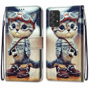 For Samsung Galaxy A53 5G Coloured Drawing Cross Texture Horizontal Flip PU Phone Leather Case with Holder & Card Slots & Wallet & Lanyard(Colorful Layer(Leather Shoes Cat)