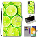 For Samsung Galaxy A53 5G Coloured Drawing Cross Texture Horizontal Flip PU Phone Leather Case with Holder & Card Slots & Wallet & Lanyard(Colorful Layer(Lime)