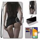 For Samsung Galaxy A53 5G Coloured Drawing Cross Texture Horizontal Flip PU Phone Leather Case with Holder & Card Slots & Wallet & Lanyard(Colorful Layer(Miniskirt)