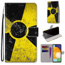 For Samsung Galaxy A53 5G Coloured Drawing Cross Texture Horizontal Flip PU Phone Leather Case with Holder & Card Slots & Wallet & Lanyard(Colorful Layer(Yellow and Black Signs)